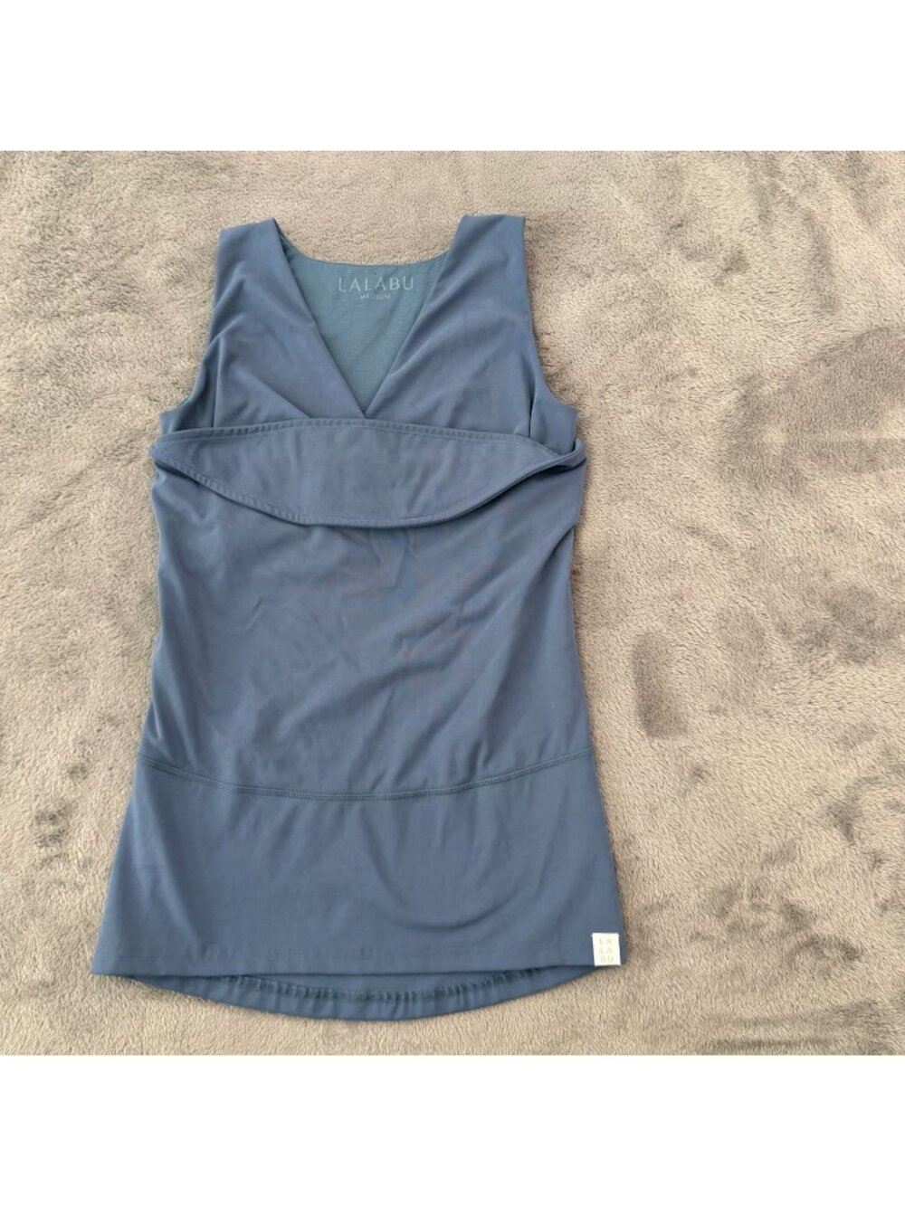 Lalabu Baby Soothe Shirt Blue Sleeveless Tank Top Womens Medium